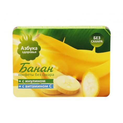 фото упаковки Азбука Здоровья Конфеты фруктовая мякоть банан
